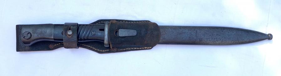 K98 Combat Bayonet with Leather Frog