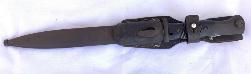 K98 Combat Bayonet with Leather Frog -matching numbers-