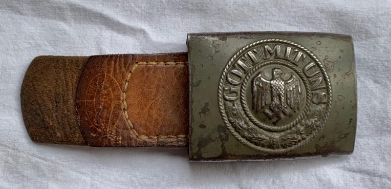 WH (Heer) Steel Belt Buckle 'R.S.&S