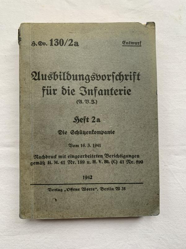 WH (Heer) Pocket size Training Instruction Booklet