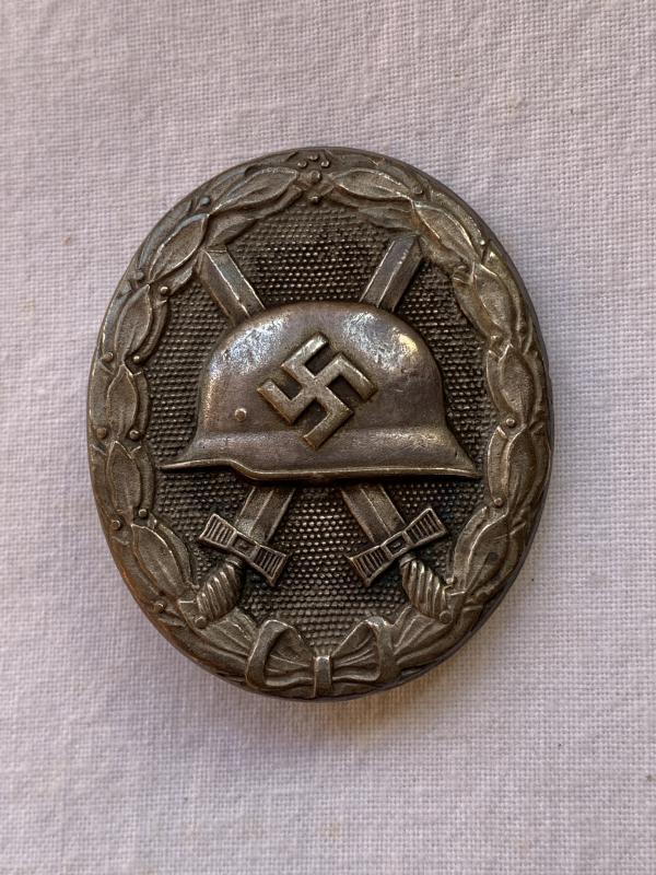 Wound Badge in Silver -Buntmetall-