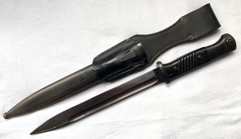 K98 Bayonet with Leather Frog 'matching numbers'