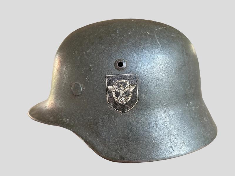 Police Double Decal M35 Re-Issued Helmet