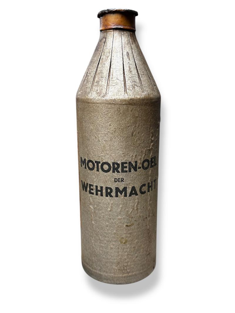 Wehrmacht Vehicle Motor Oil Bottle with label