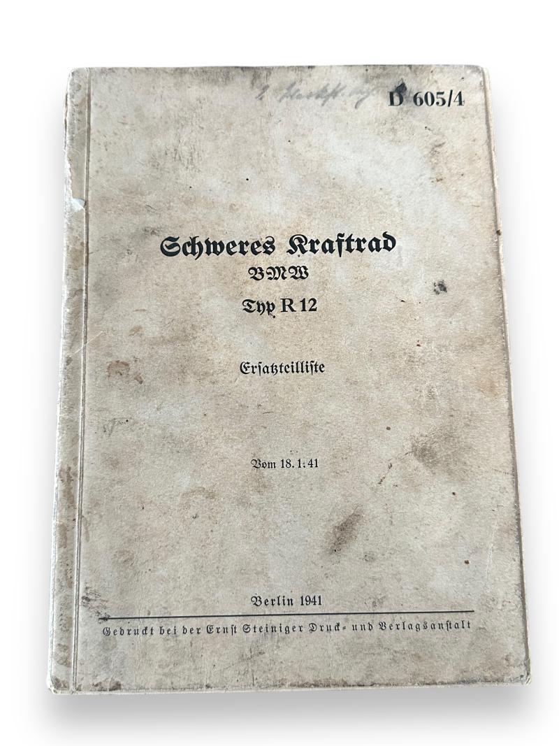 BMW R12 Spare parts list