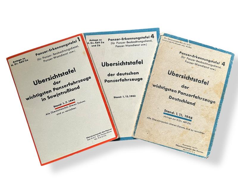 Recognition cards 'Panzer-Erkennungstafel'