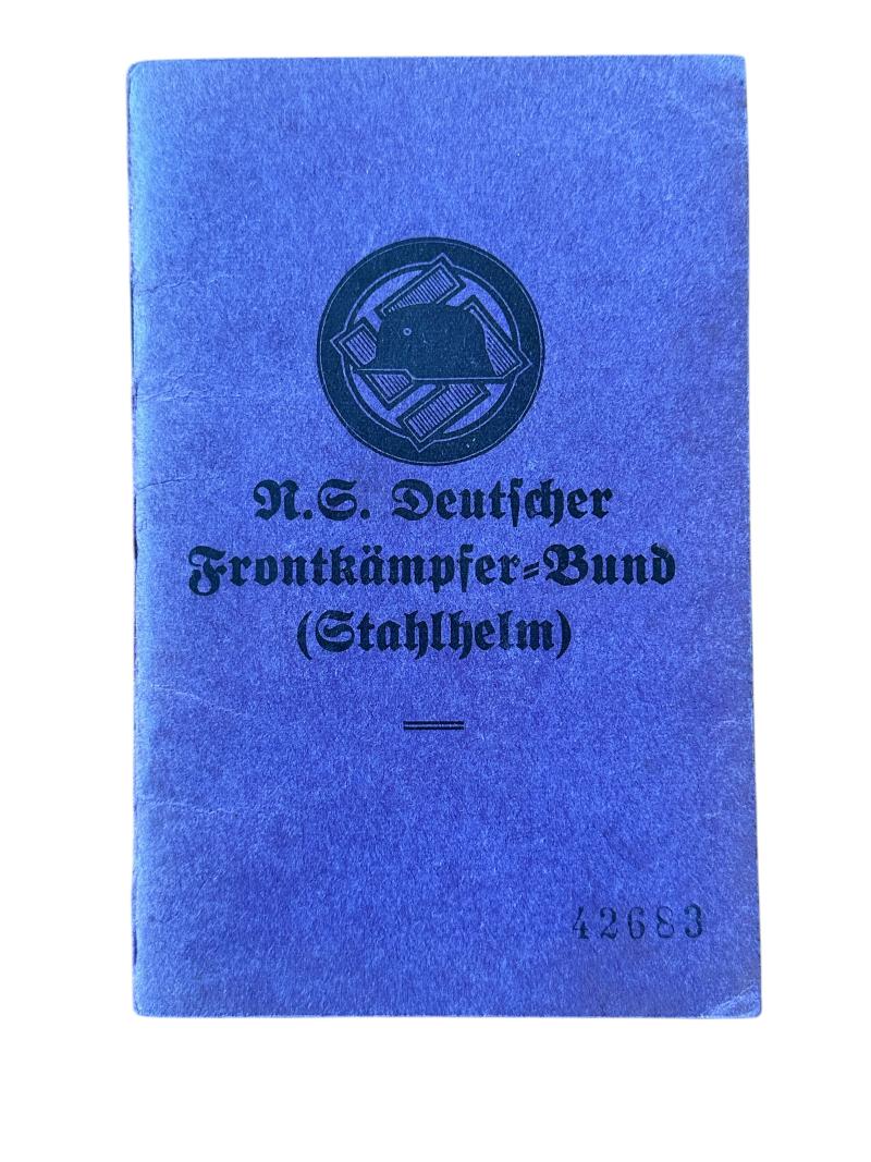 Stahlhelm-bund Membership Book