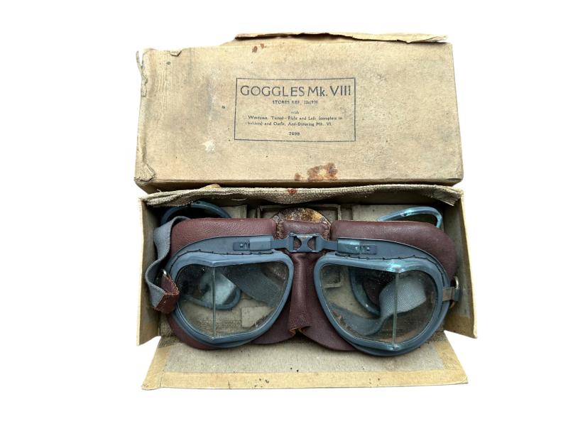 British Flying Goggles MKVIII in box